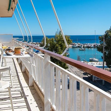 Lavish & Spacious Apt With Stunning Seaview, 10 Min Ath Airport Artemida  Exterior photo