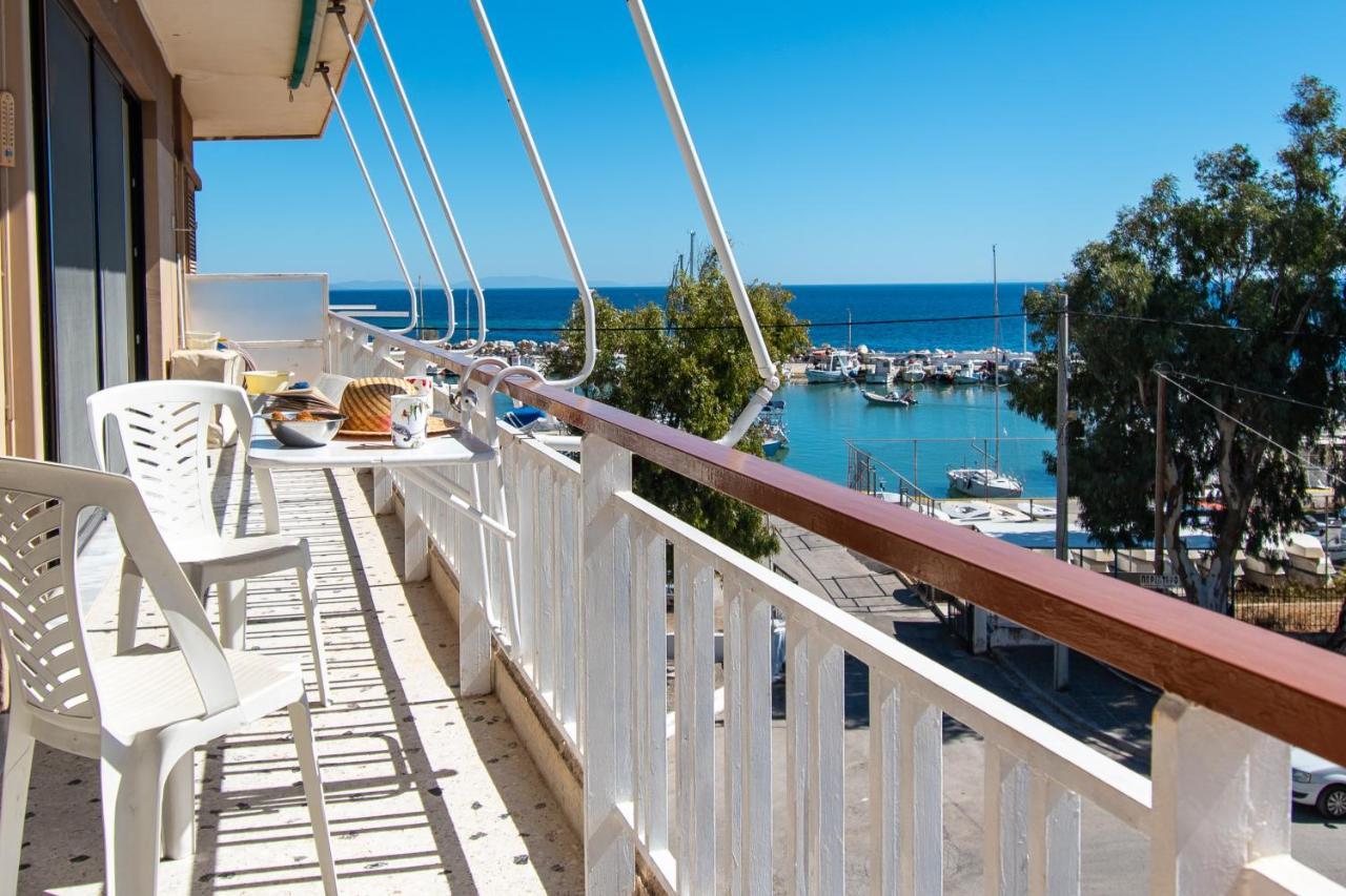 Lavish & Spacious Apt With Stunning Seaview, 10 Min Ath Airport Artemida  Exterior photo